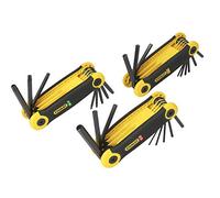 Stanley 2-69-268 - Juego de 25 piezas en packs de 3 llaves hexagonales, pulgadas y Torx