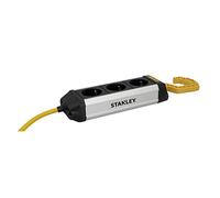 Stanley 30906 Enchufe de Mesa, 3 Compartimentos con Ganchos