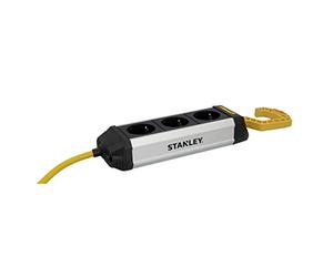 Stanley 30906 Enchufe de Mesa, 3 Compartimentos con Ganchos