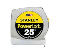 Stanley 33425 Powerlock II Power Return Rule, 1-Inch x 25ft, Chrome/Yellow