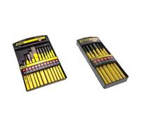 Stanley 4-18-299 - Juego de punzones, botadores y cinceles (12 piezas) + 4-18-226 - Juego de botadores y punzones (6 piezas)