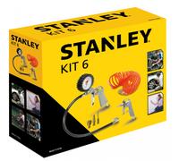 Stanley 9045717STN Inflador Ruedas Coche - Incl. Compresor Aire, bomba de Neumáticos y Manguera en Espiral 5M - Compresor de Aire Portatil Máx. 20 Barras