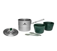 Stanley Adventure Stainless Steel Cook Set for Two 1.0L / 1.1 QT - Cocina Camping - Juego de Cocina para Acampada de 6 Piezas - Juego de Cocina al aire Libre - Olla de Acero Inoxidable
