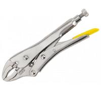 Stanley Mordaza bloqueable Maxsteel 0-84-809, boca curva 225 mm, fuerza ajustable por palanca