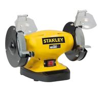 STANLEY - Amoladora de banco profesional 2 muelas Ø150 mm Grano de 36 y 60 Base de hierro fundido antivuelco