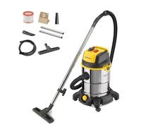 Stanley Aspirador multiuso SXVC30XTDE – sólidos y líquidos, toma para herramientas, 1600 W, 30 L