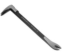 STANLEY Barra sacaclavo pequeña 25cm, Acero Forjado Templado, pata de cabra, para Extracción de Clavos y Palanca Ligera, Acabado Pulido y Biselado, 0-55-114