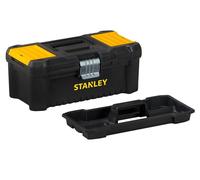 STANLEY Caja de Herramientas Essential, Dimensiones: 32 x 18,8 x 13,2 cm, Cierres Metálicos, Asa Ergonómica, Organizadores en Tapa, Bandeja Extraíble - STST1-75515