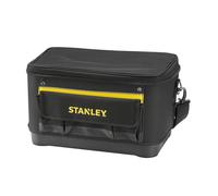 STANLEY Bolsa con tapa plana, base reforzada, múltiples compartimentos, tejido resistente 600x600 denier, bolsillo frontal con tapa, asa ajustable, 44,7x26,2x25,1 cm, 1-96-193