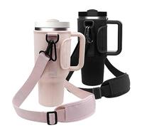 Stanley - Bolsa para Tazas, Soporte Stanley Perfectamente Compatible con Correa, Soporte para Botella de Agua para Vaso Stanley Quencher H2.0 de 40 onzas, Accesorios de Vaso (2 Unidades (1 Rosa 1