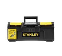 STANLEY Caja de Herramientas con Auto Cierre, Dimensiones 39.4x22x16.2 cm, Asa de Transporte, Bandeja Extraíble, Organizador en la Tapa, Estructura Robusta, 1-79-216