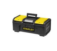 STANLEY Caja de Herramientas 16 Pulgadas One-Touch, Almacenamiento Resistente con Bandeja Extraíble, Orificio para Candado, Compartimentos Organizadores, Compacta y Duradera - 1-79-216