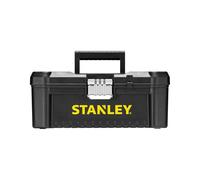 STANLEY Caja de Herramientas Essential, Dimensiones: 32 x 18,8 x 13,2 cm, Cierres Metálicos, Asa Ergonómica, Organizadores en Tapa, Bandeja Extraíble - STST1-75515