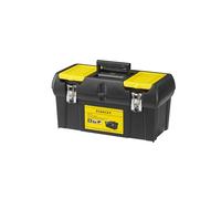 STANLEY Caja de Herramientas Milenium, Resistente Polipropileno, Bandeja Extraíble, Organizadores en Tapa, Cierres Metálicos, Asa Bimaterial, dimensiones en cm 48,9 x 26 x 24,8, 1-92-066