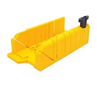 STANLEY Caja de ingletes con sargento, guías de ángulos múltiples, 1-20-112 | Sistema de sujeción con leva, pies antideslizantes, se puede fijar a un banco de trabajo, patas plegables