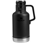 Stanley Classic Easy-Pour Growler 64 onzas | Cerveza fría o café caliente | Tapa a prueba de fugas y asa fácil de transportar | Acero inoxidable aislado | Sin BPA | Negro 2.0