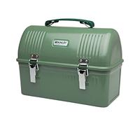 Stanley Classic Lunch Box 9.5L Hammertone Green - Fiambrera de acero inoxidable con asa - Recipiente para alimentos sin BPA - Puede almacenar un termo o una taza de viaje
