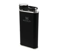 Stanley Classic Wide Mouth Flask 0.23L with Never-Lose Cap - Petaca de Acero Inoxidable de Boca Ancha Para Llenar y Verter Fácilmente - Petacas de Alcohol - Anti-Fugas - Sin BPA - Matte Black