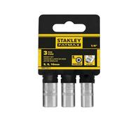 Stanley conjunto de adaptadores 1/4 fatmax, set de 3 adaptadores (8 mm