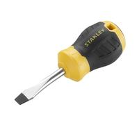 Stanley Cushion Grip™ Stuby - Destornillador de punta acampanada de 6,5 x 45 mm, hecho de acero al cromo vanadio de alta resistencia con punta magnética fuerte de óxido negro