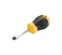 Stanley Cushion Grip™ Stuby - Destornillador de punta acampanada de 6,5 x 45 mm, hecho de acero al cromo vanadio de alta resistencia con punta magnética fuerte de óxido negro