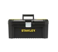 STANLEY Caja de Herramientas Essential, Dimensiones: 40,6 x 20,5 x 19,5 cm, Cierres Metálicos, Asa Ergonómica, Organizadores en Tapa, Bandeja Extraíble - STST1-75518