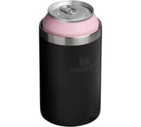 Stanley Everyday - Vaso enfriador de latas de 10 onzas | Cerveza, Seltzers, refrescos y bebidas energéticas | Se dobla como vaso | Soporte aislado de acero inoxidable para bebidas | Sin BPA | Negro