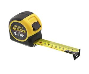 STANLEY FATMAX 0-33-719, Flexómetro 5 metros, Blade Armor, 3 ganchos, Revestimiento de Mylar más resistente