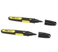STANLEY FATMAX 0-47-312 - Marcador FatMax punta fina color negro, pack x 2 uds