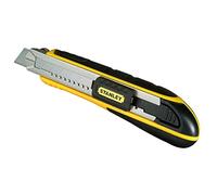STANLEY FATMAX 1-10-481, Cutter FatMax 18mm, Acero inoxidable, 6 cuchillas de 18 mm incluidas, Robusto y ergonómico