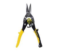 STANLEY FATMAX Tijera de Chapa Corte Recto, Filos Serrados, Aleación de Acero Forjado, Mangos Bimaterial, Cortes en Aluminio, PVC, Mallas de Acero, Corte hasta 1.2mm, 2-14-563