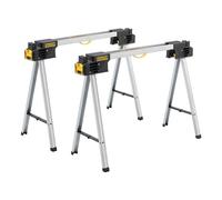 STANLEY FATMAX Caballete de Sierra metálico Plegable de 900 kg (par) - Solución de Banco de Trabajo portátil y Duradero con Patas metálicas, FMST1-75673