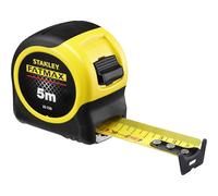 STANLEY FATMAX Flexómetro de 5m con Revestimiento Blade Armor Classic, Cinta Métrica, Gruesa y Duradera, Gancho de 3 Remaches, Caja Antideslizante, Clip al Cinturón - 0-33-720