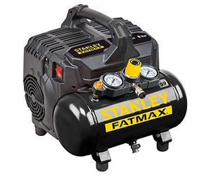 Stanley FATMAX Compressor DST 101/8/6 FMXCM00 - Compresor De Aire Portatil - Compresor Aire Coche 8 Bar - 6L - 105 L/Min - Sin Aceite - Silencioso - IP43-1450 Rpm - Negro/Amarillo