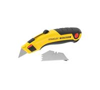 STANLEY FATMAX Cuchillo de hoja retráctril, Sistema InstantChange, Cuerpo de acero, Recogecuchillas, Reposa dedos de goma, Se suministra con 5 cuchillas, 0-10-778