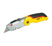 STANLEY FATMAX Cuchillo Retráctil Plegable, Diseño Compacto y Ergonómico, Cambio de Cuchilla Instantáneo, Almacenamiento Interno de Cuchillas, 0-10-825