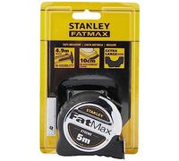 STANLEY FATMAX Flexometro Xtreme Blade Armor 5m x 32 mm, Funda XL Antichoque, Bloqueo de Cinta, Gancho Multienchufe de 3 Remaches, Revestimiento Blindado, Cinta Gruesa, 0-33-887