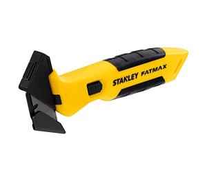 Stanley FatMax FMHT10373-0 - Cortador de papel de aluminio (hoja intercambiable, mango de goma, separador de cinta de metal, con ojal de sujeción, 1 unidad)