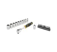 STANLEY FATMAX FMMT82679-0 - Juego de trinquete 1/4" 120 dientes + puntas