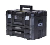 STANLEY FATMAX Maleta Multiusos con Cajonera Doble PRO-STACK II y IV, Versátil, Apilable y Resistente, Dimensiones: 42,8 x 31,5 x 17,6 cm, FMST1-71981