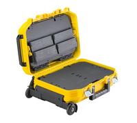STANLEY FATMAX Maleta para Herramientas con Ruedas, Estructura de Acordeón, Divisores Extraíbles, Asa Telescópica, Cierres Metálicos, Porta-Etiqueta, 54x40x24 cm, FMST1-72383