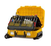 STANLEY FATMAX Maleta para Herramientas con Ruedas, Estructura de Acordeón, Divisores Extraíbles, Asa Telescópica, Cierres Metálicos, Porta-Etiqueta, 54x40x24 cm, FMST1-72383