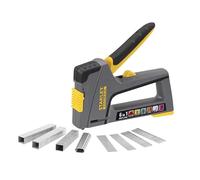 STANLEY FATMAX Grapadora 6 en 1, Compacta, Fácil Carga de Grapas, Cuerpo de Abs Reforzado, Intensidad Variable, Mango de Agarre Suave, Acepta 6 Tamaños de Grapa -FMHT6-70868