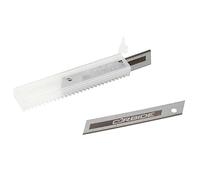 STANLEY FATMAX Hojas de cutter Carbide de 18mm, hasta 10 veces más cortes, filo resistente, cuerpo de acero flexible, dispensador de 5 unidades, STHT0-11818