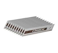 STANLEY FATMAX Hojas de cutter Carbide de 18mm, hasta 10 veces más cortes, filo resistente, cuerpo de acero flexible, dispensador de 10 hojas, STHT2-11818