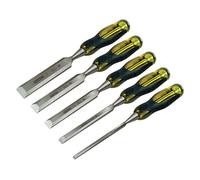 STANLEY FatMax Juego de Cinceles de Borde Biselado, 5 Piezas, Espiga Pasante