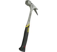 STANLEY FATMAX Martillo Latthammer Antivibe, extractor de clavos de carpintero, acero forjado, sistema antivibración, mango Dynagrip, cabeza de golpeo cuadrada plana, peso 600g, 1-51-937