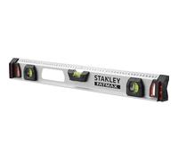 STANLEY FATMAX Nivel magnético de viga en I de 60 cm, 1-43-554 | Cuerpo de aluminio duradero con tapas antigolpes, vial central ampliado y lápiz incluido para marcado rápido.