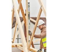 Stanley Fatmax Pro Nivel Tubular Magnético 120 Cm, Cuerpo De Aluminio Extruido, Imanes Potentes, Viales Grandes Para Mayor Visibilidad, Tapones De Goma