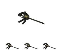 STANLEY FATMAX Sargento Monomanual M, Capacidad 150mm, Fuerza 45kg, Trabajo de Precisión, Zapatas Protectoras Desmontables, Ranura en V para Tubo, Carril de Acero, FMHT0-83232 (Paquete de 4)